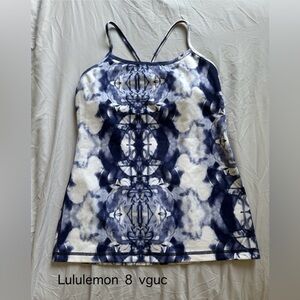 lululemon athletica Women's Navy and White Camisole